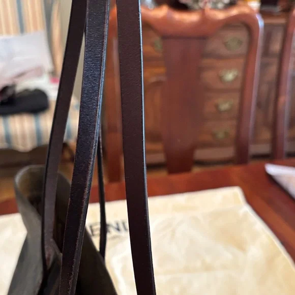 Fendi tote bag Zucca monogram FF canvas brown leather handbag - Picture 9 of 14